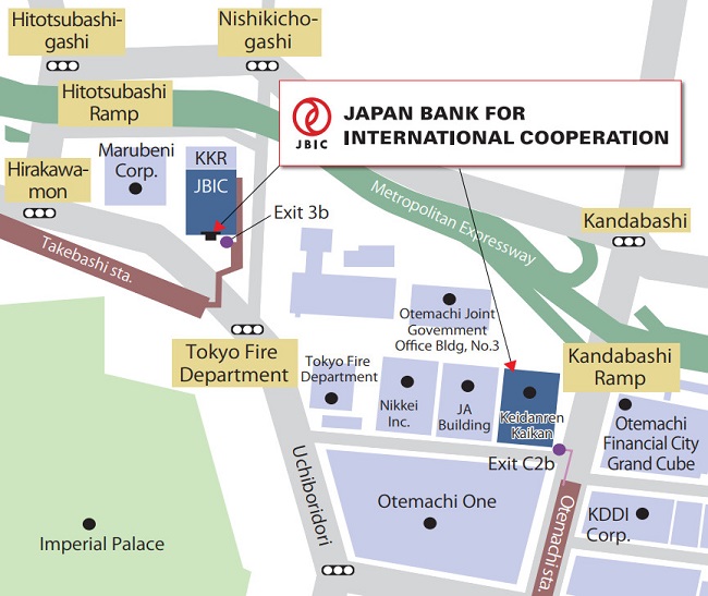 Access Map to JBIC head office