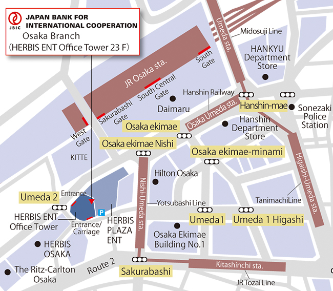 Access Map to Osaka Branch