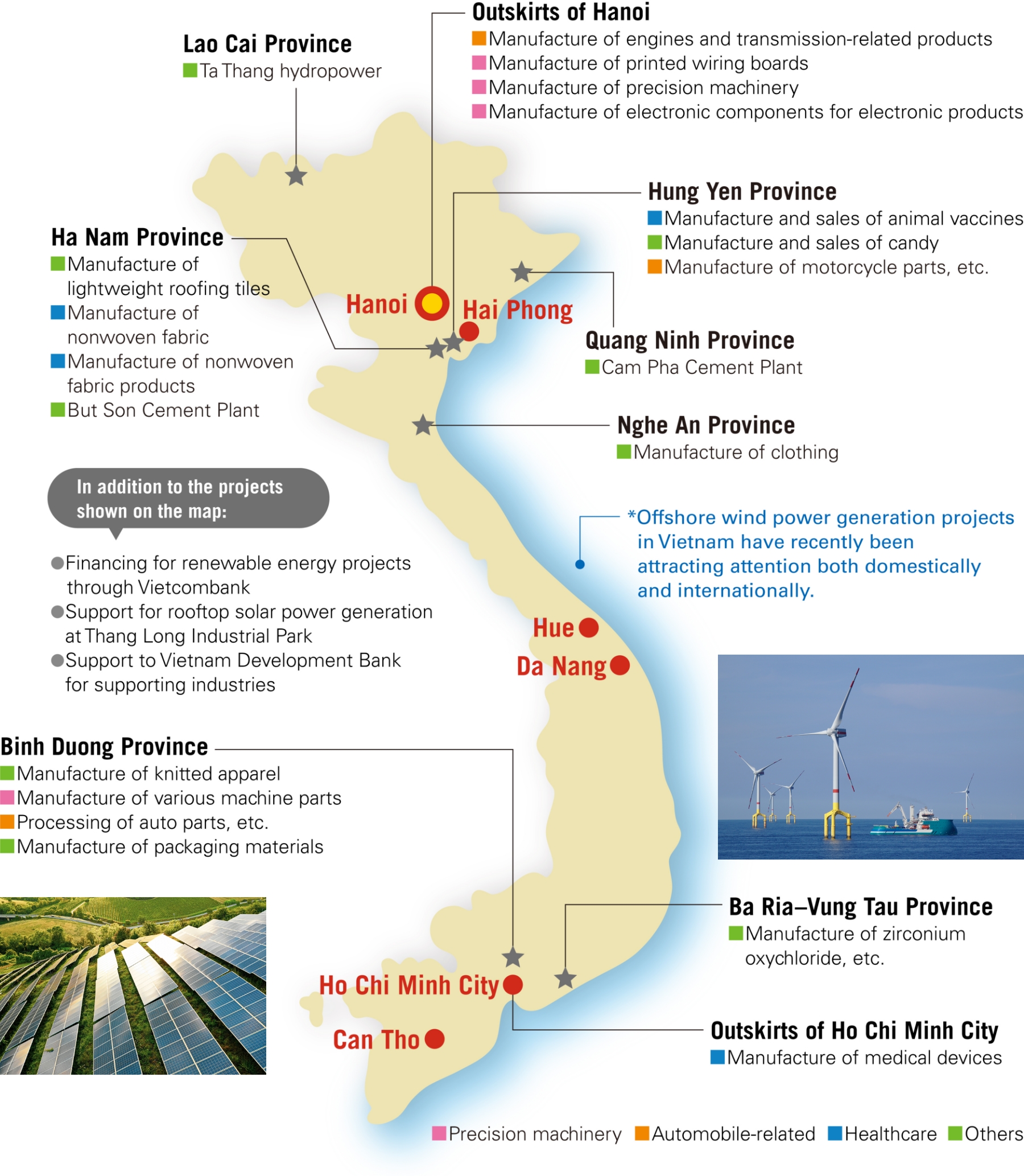 Photo of JBIC’s key projects supporting the clean energy and manufacturing industries2