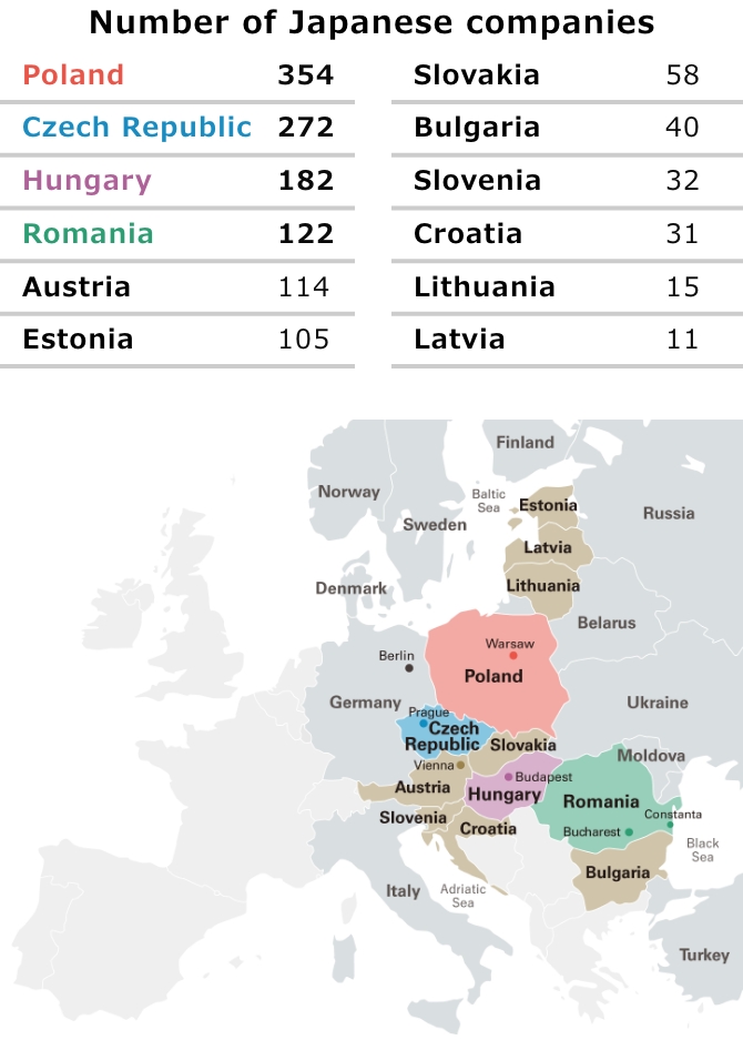 Map of Noteworthy 12 CEE countries