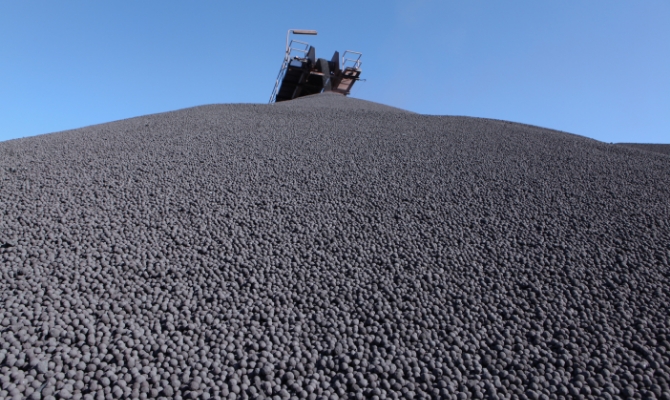 Photo of Pellets are spheres with a diameter of 1 to 3 centimeters made from processed iron ore