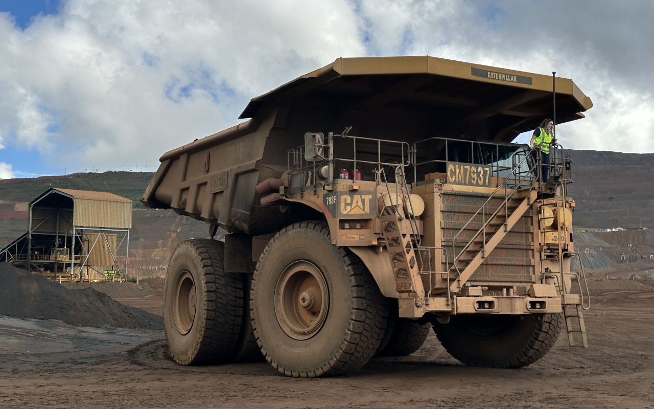 Photo of Huge dump truck with a payload capacity of 240 tons, which is used in the mine