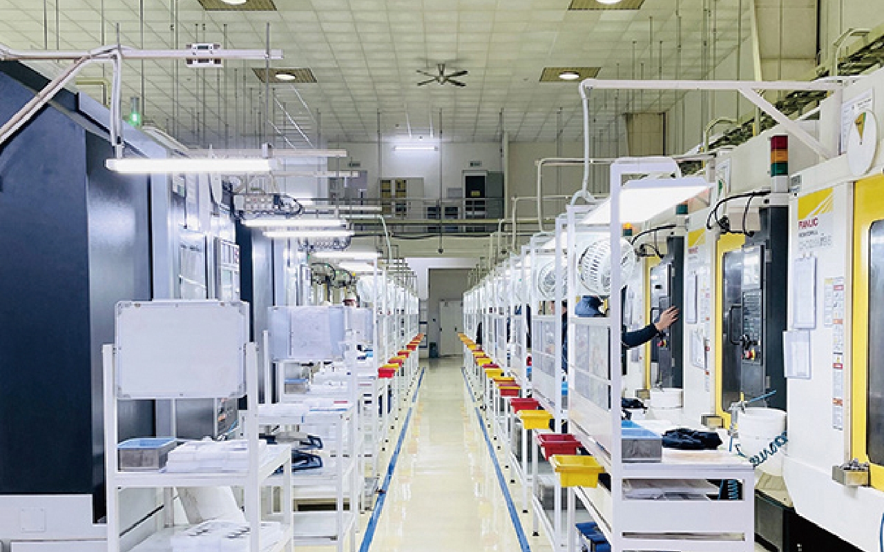 Photo of Inside Endo's factory in Hanoi, Vietnam. Items are mass-produced by CNC multitasking machine tools