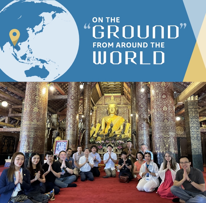 Photo of After attending an international conference held in the ancient city of Luang Prabang, Laos, SHIMATANI deepened his connections with other delegates while touring temples and other historic sites.