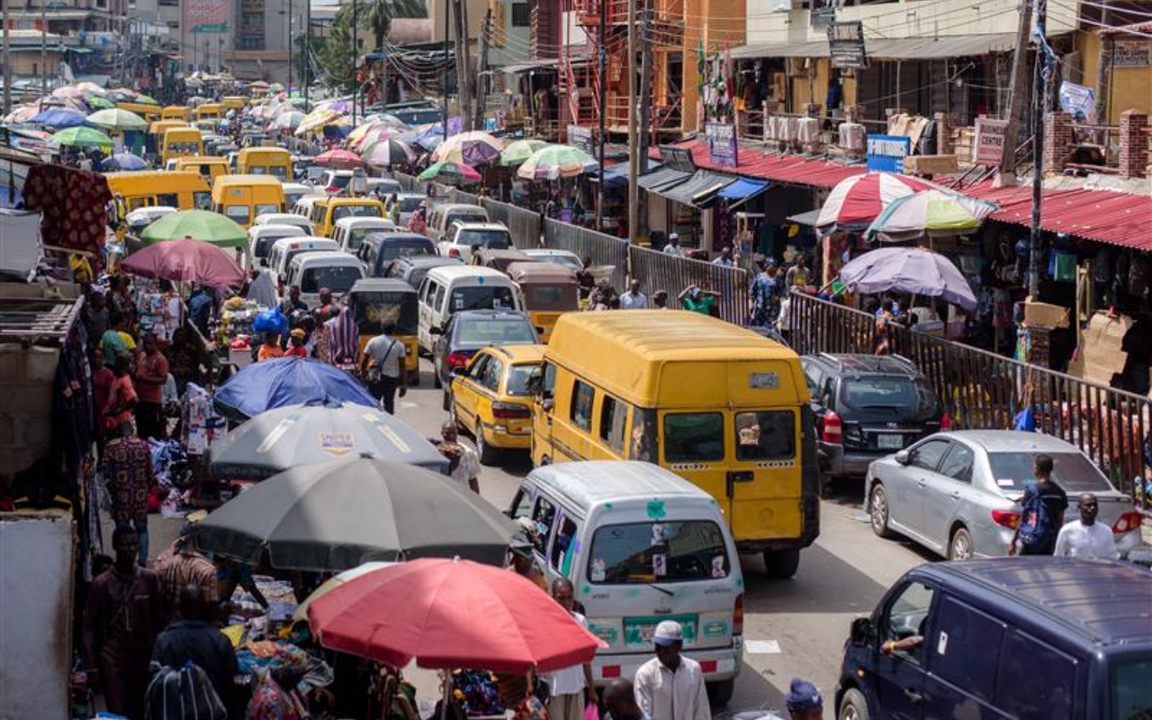 Photo of Traffic jams are common in Lagos, Nigeria's largest city, where rapid urbanization intersects with delays in infrastructure development.