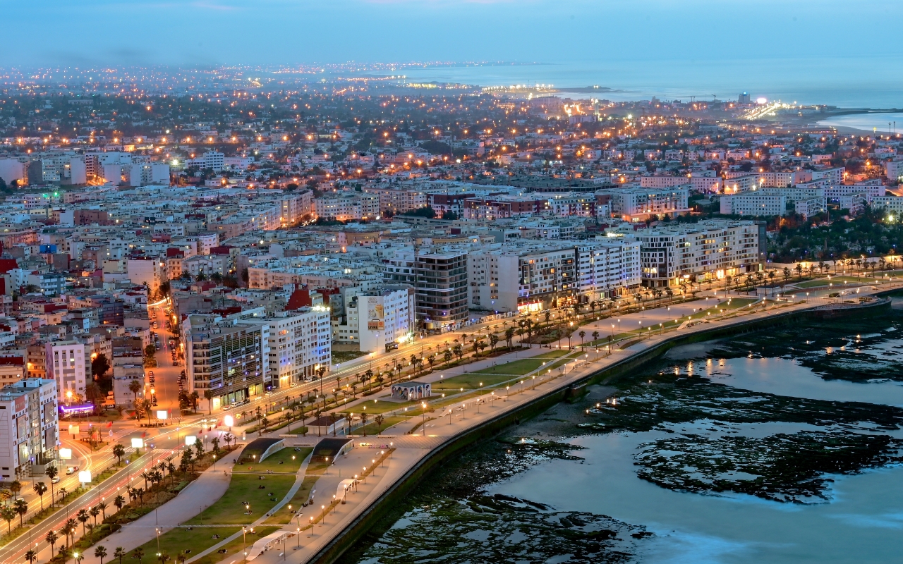 Photo of Casablanca, Morocco's rapidly growing commercial center. Japan's expertise could be utilized in renewable energy and infrastructure development