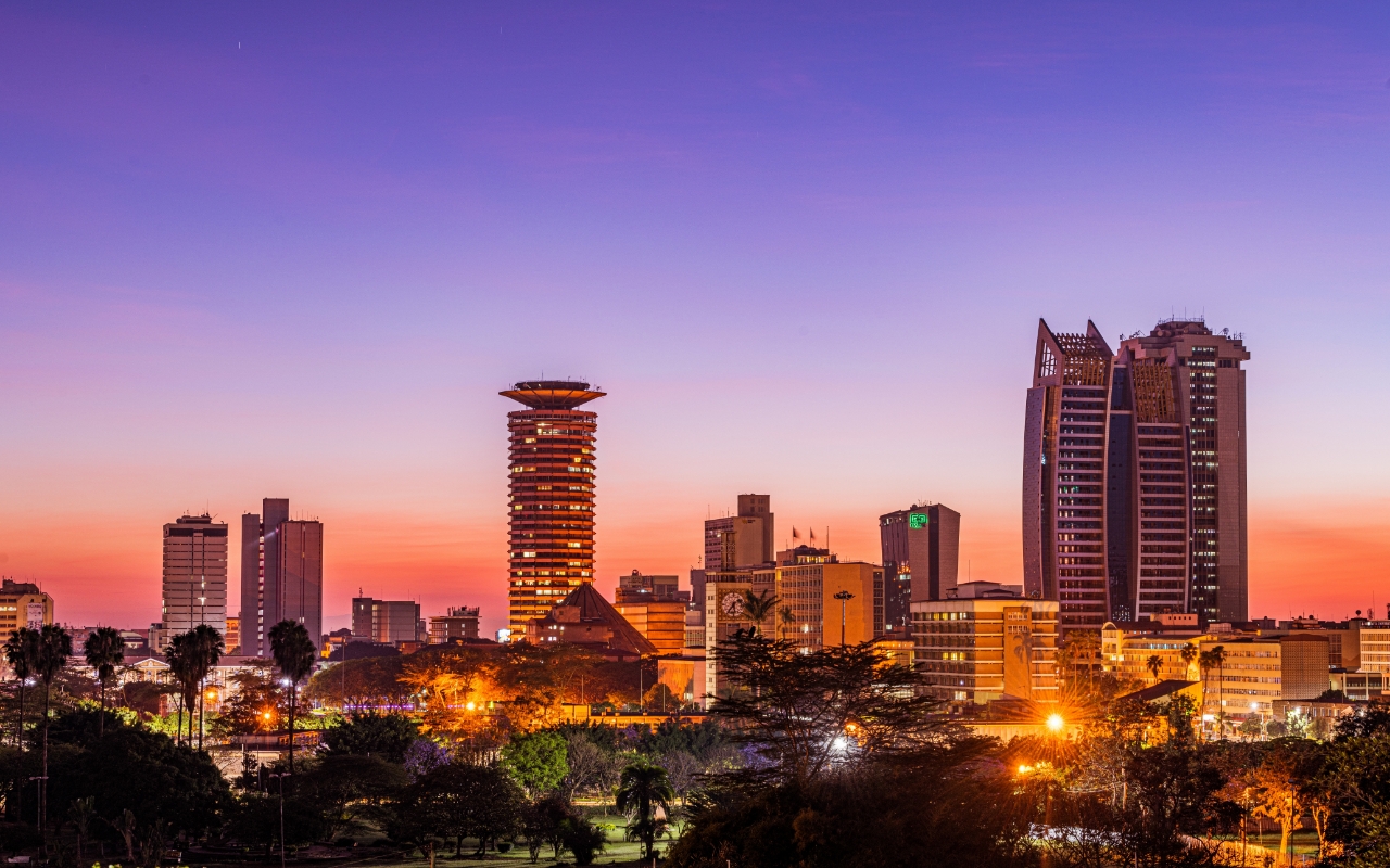 Photo of Night view of Nairobi, Kenya’s capital
