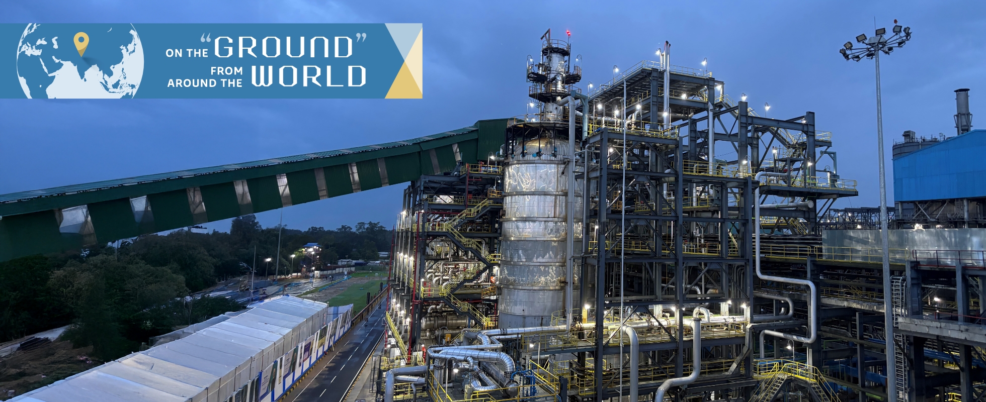 Photo of  A bioethanol production plant in Assam, north-eastern India. JBIC is also supporting this project through a local financial institution.