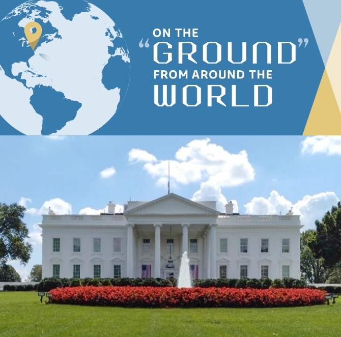Photo of The White House is just a short distance from the office. "I can really feel that I am in the center of U.S. politics, with its major global impacts," comments TSUJI.
