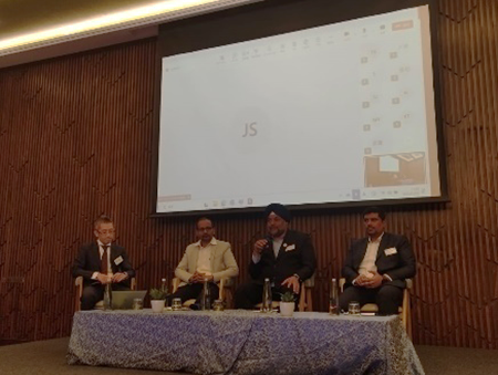 Photo of a panel discussion with Indian companies