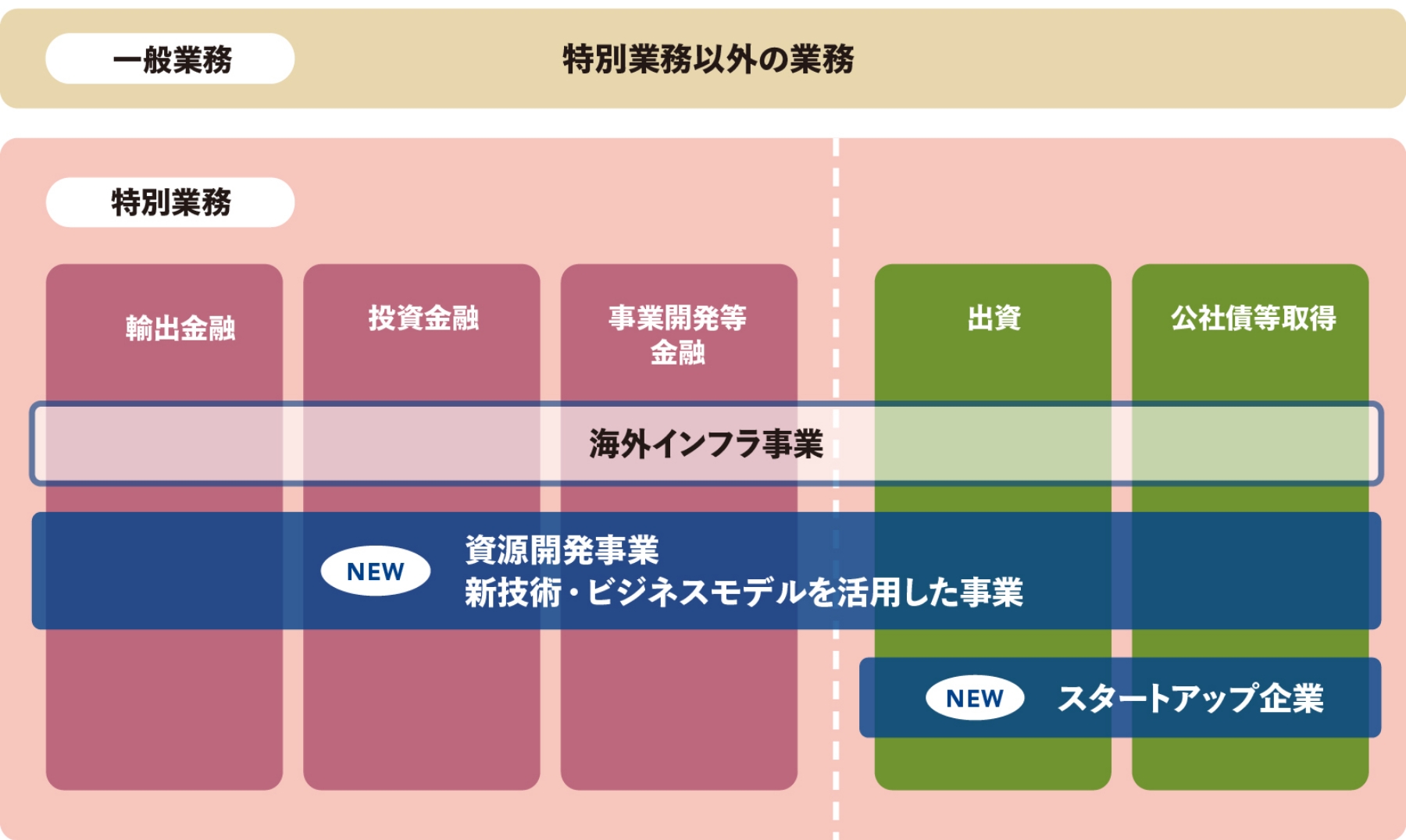 特別業務の対象分野を拡大の図