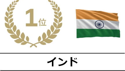 投資有望国ランキング1位インドの画像